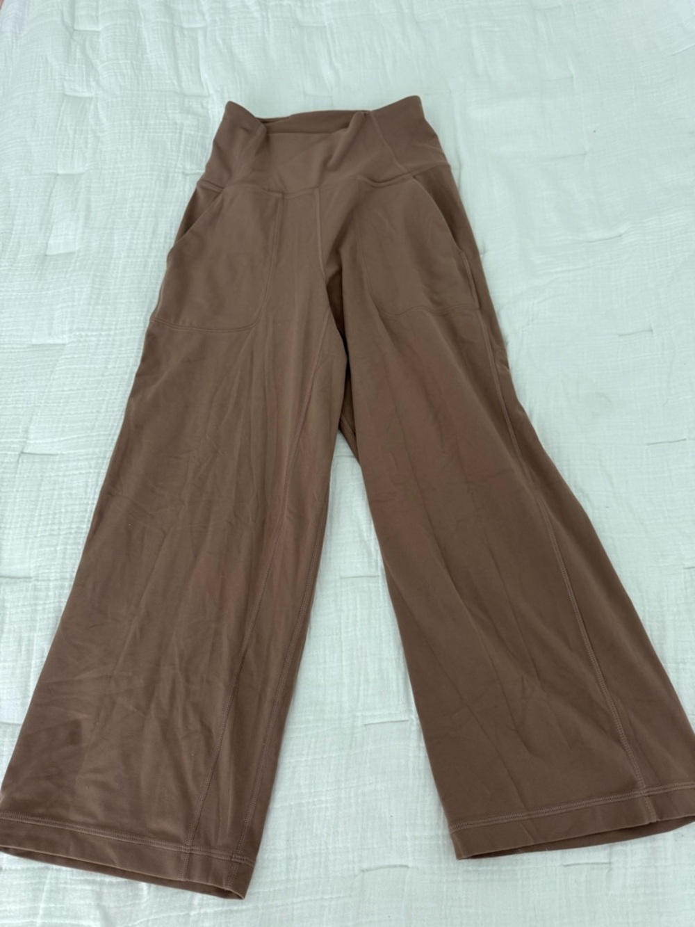 Lululemon athletica Capri Wide-Leg High-Rise Brown Yoga Pants